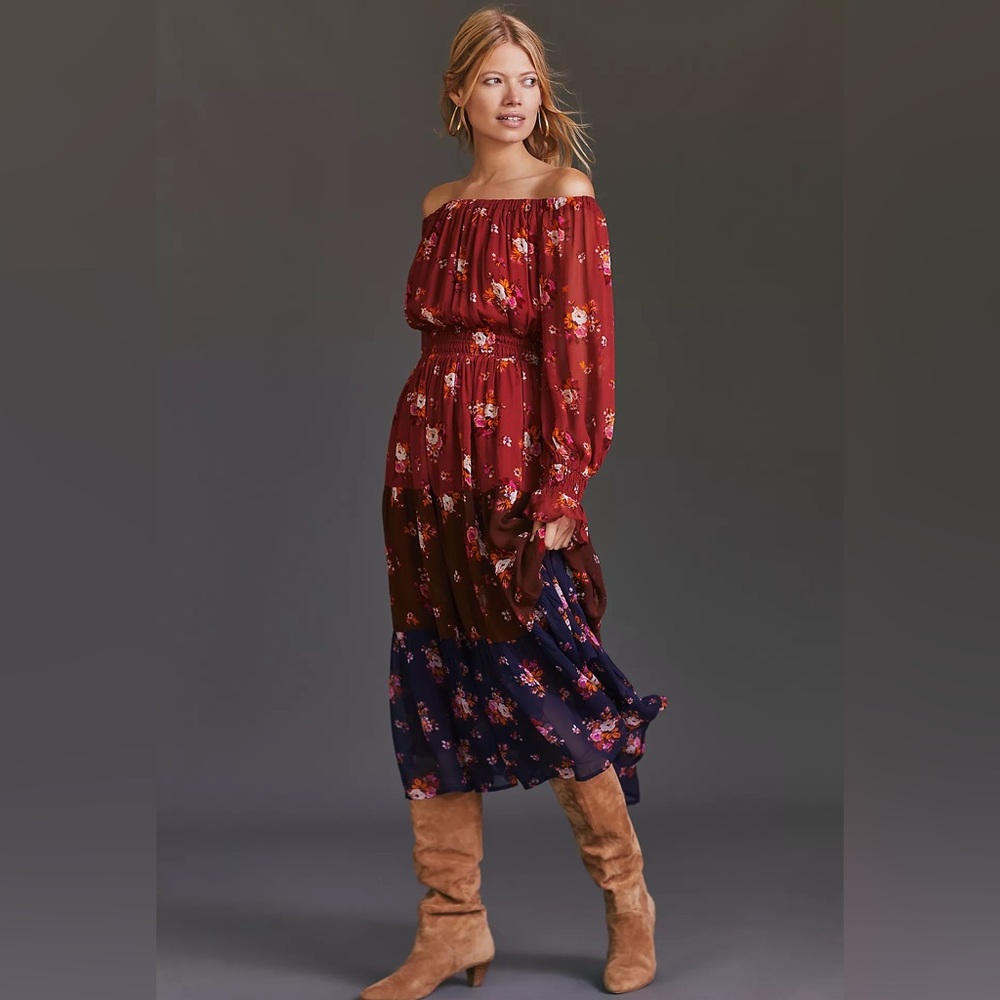 NWT Anthropologie Off-The-Shoulder Dress, Size Small